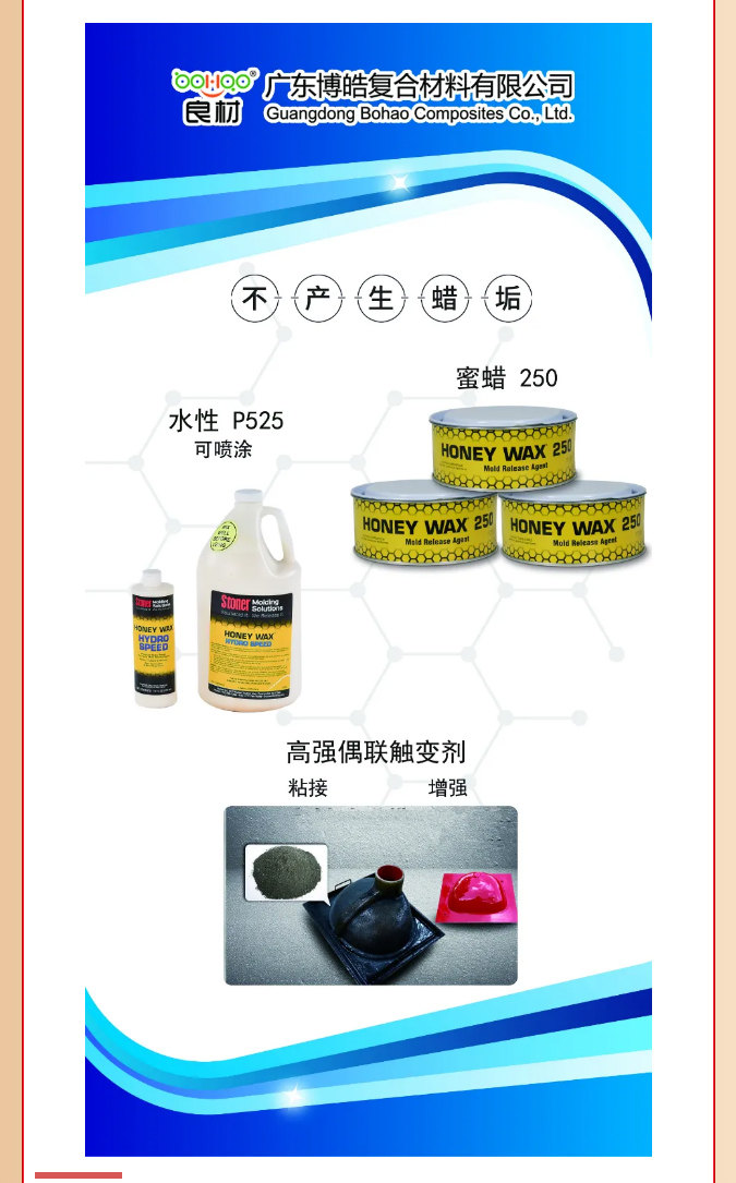 第26屆復(fù)材展廣東博皓熱推產(chǎn)品：美國Stoner脫模劑、高強偶聯(lián)觸變劑